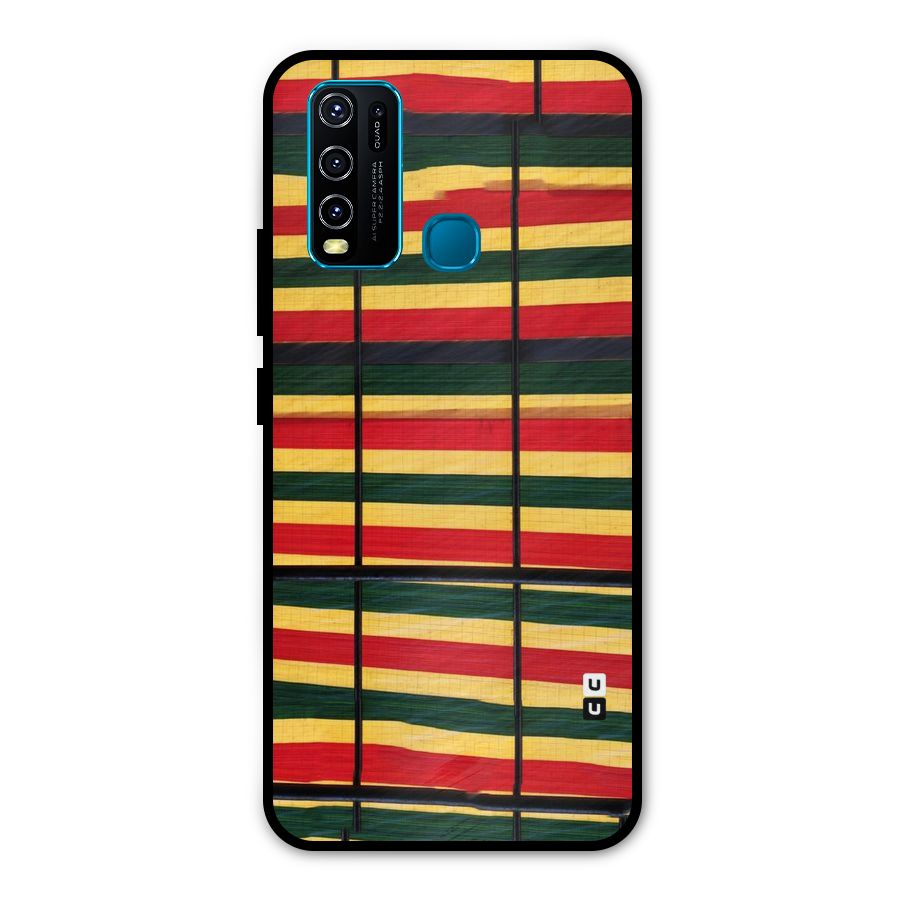Bright Colors Lines Metal Back Case for Vivo Y50