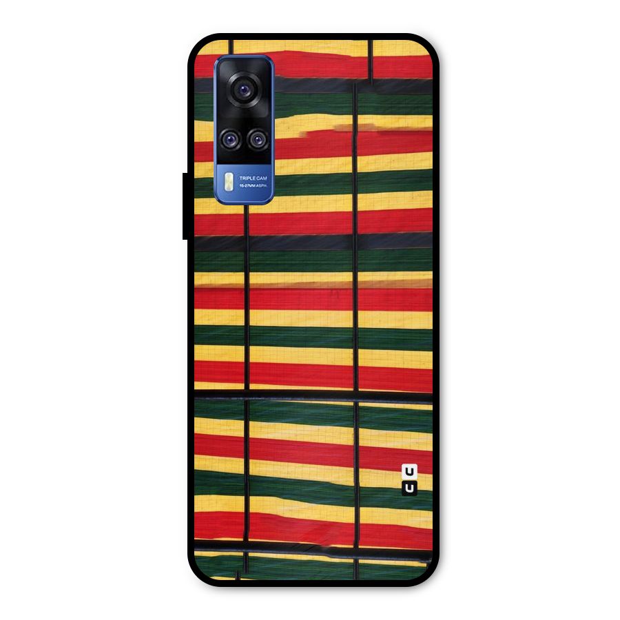 Bright Colors Lines Metal Back Case for Vivo Y51A
