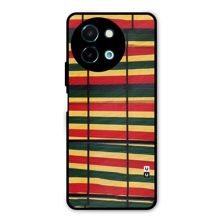 Bright Colors Lines Metal Back Case for Vivo Y58