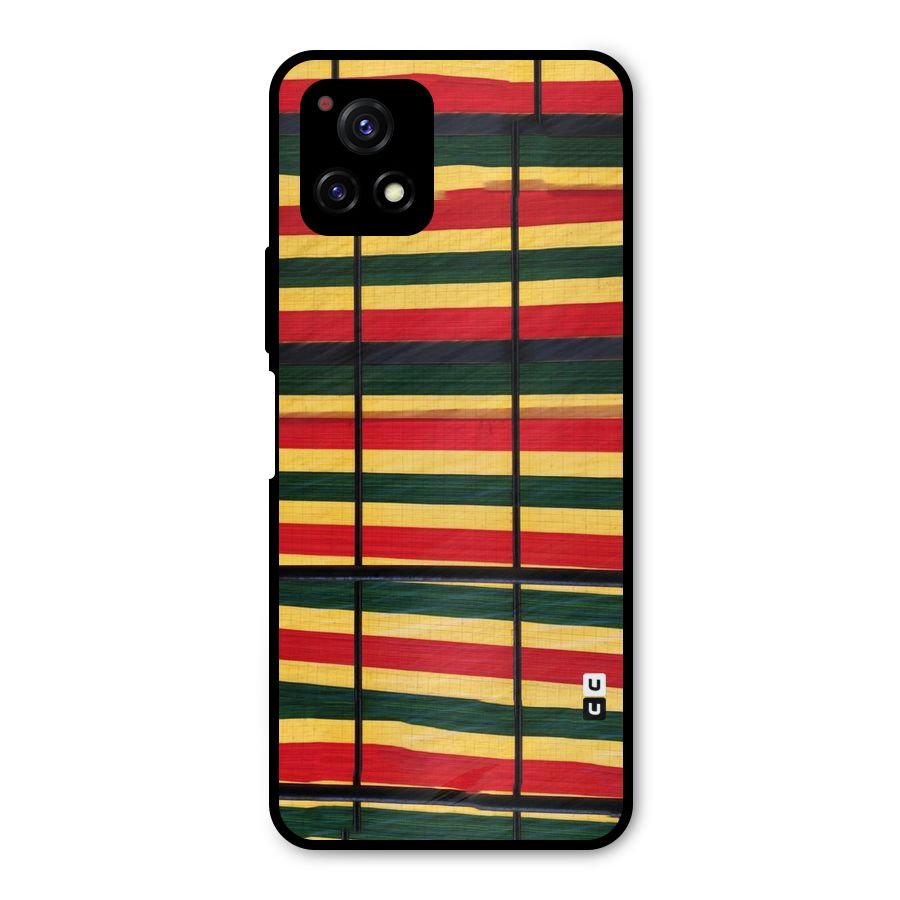 Bright Colors Lines Metal Back Case for Vivo Y72 5G