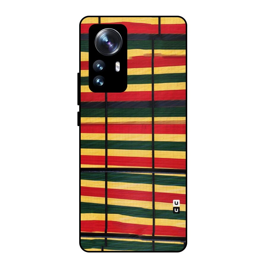 Bright Colors Lines Metal Back Case for Xiaomi 12 Pro