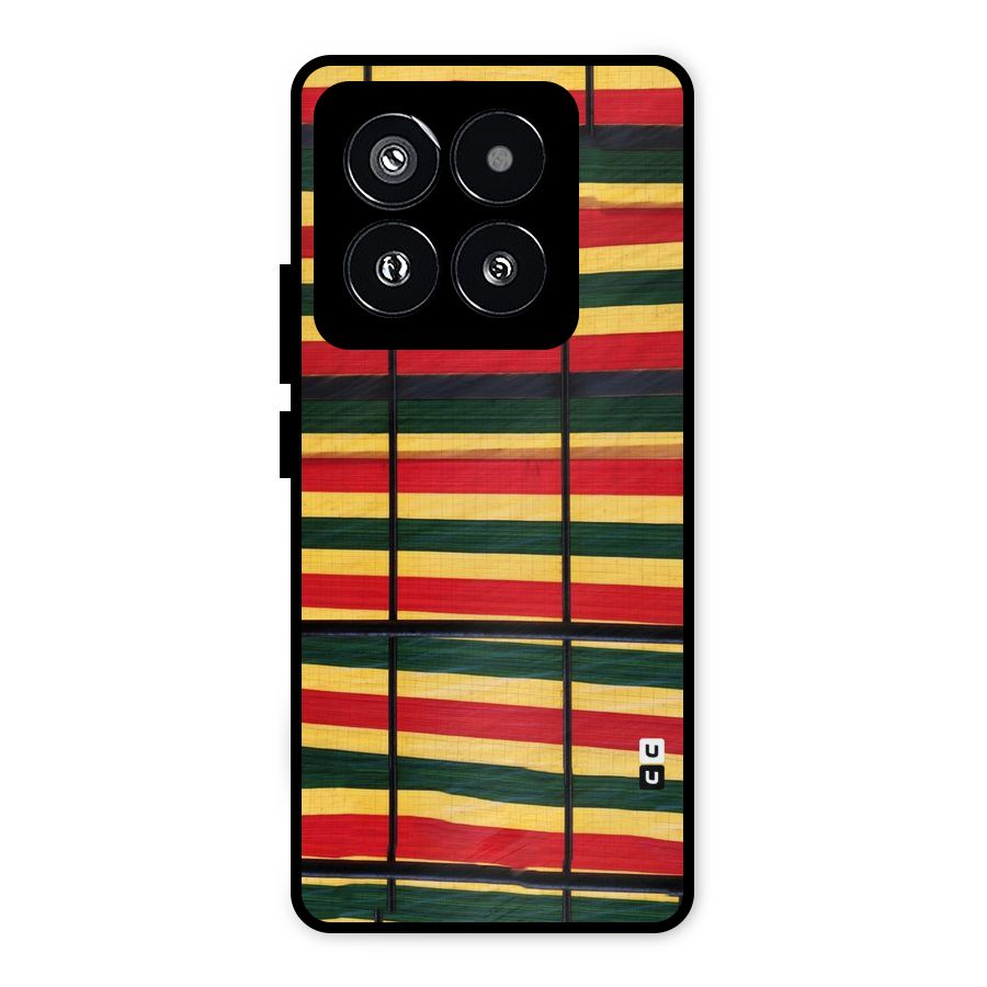 Bright Colors Lines Metal Back Case for Xiaomi 14 Pro