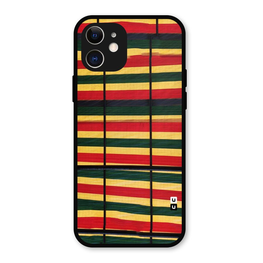 Bright Colors Lines Metal Back Case for iPhone 12