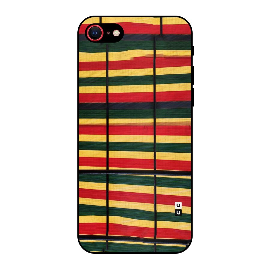 Bright Colors Lines Metal Back Case for iPhone 7