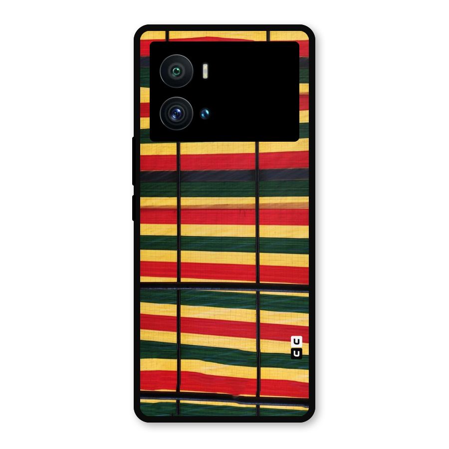 Bright Colors Lines Metal Back Case for iQOO 9 Pro