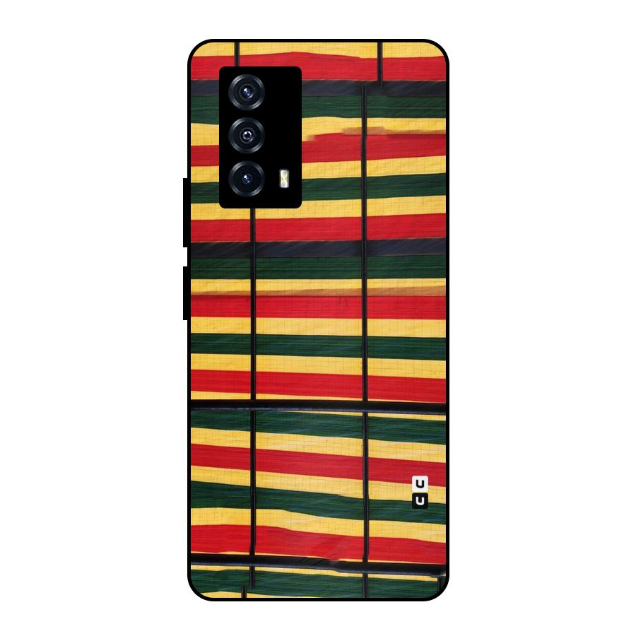 Bright Colors Lines Metal Back Case for iQOO Z5