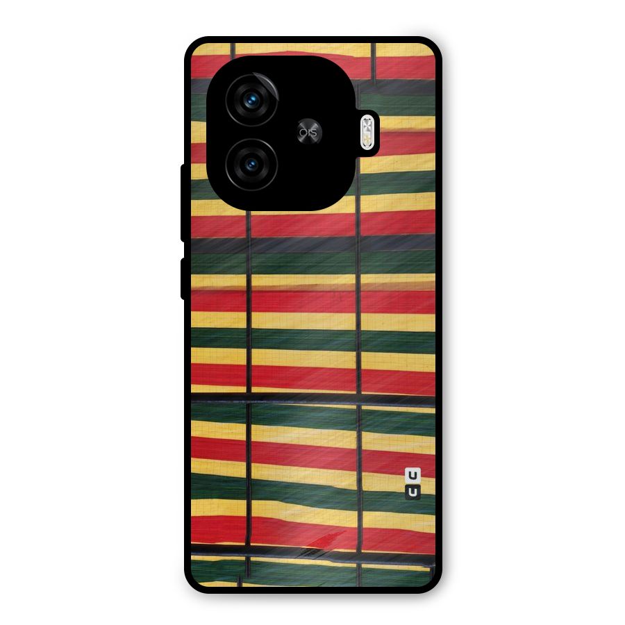 Bright Colors Lines Metal Back Case for iQOO Z9 Turbo