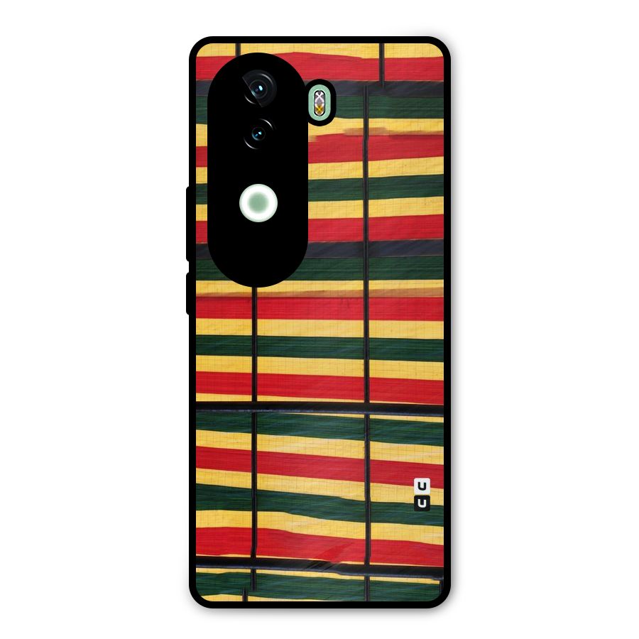 Bright Colors Lines Metal Back Case for iQOO Z9s