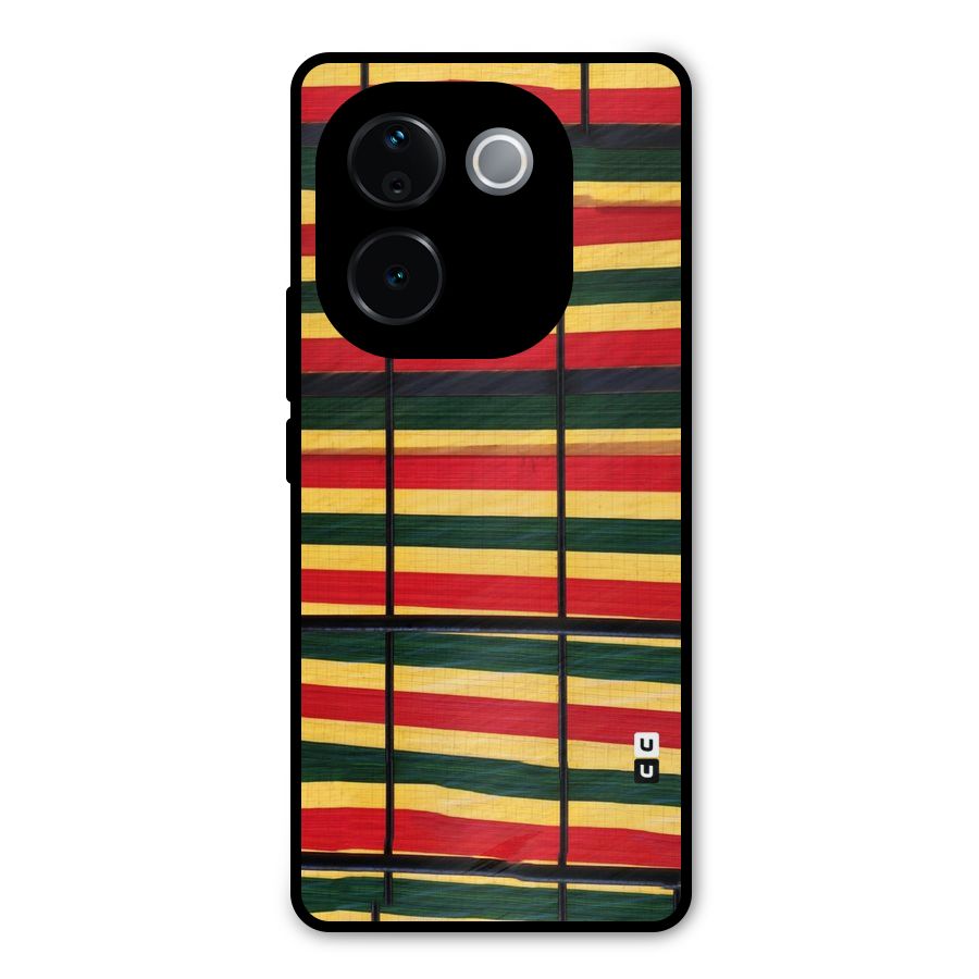 Bright Colors Lines Metal Back Case for iQOO Z9s Pro