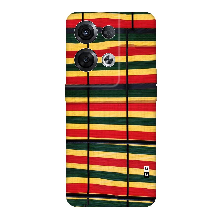 Bright Colors Lines Original Polycarbonate Back Case for Oppo Reno8 Pro 5G
