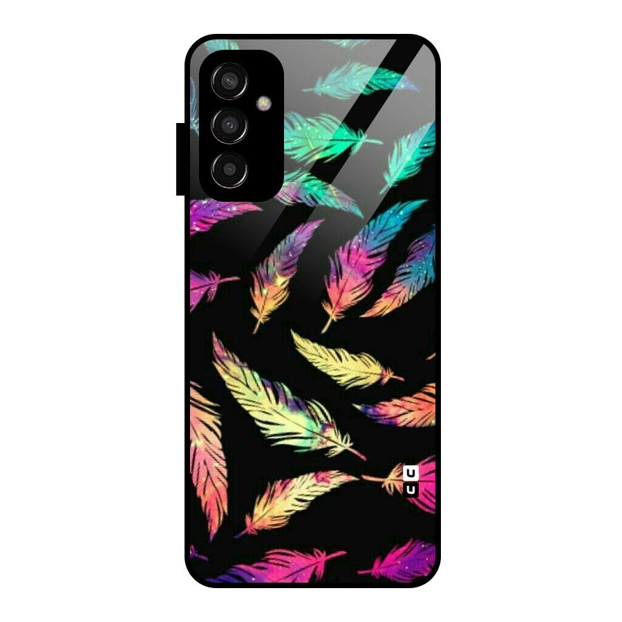 Bright Feathers Glass Back Case for Galaxy F13
