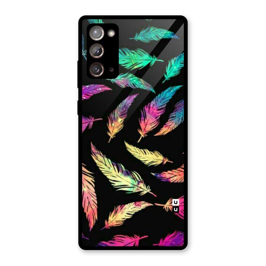 Bright Feathers Glass Back Case for Galaxy Note 20