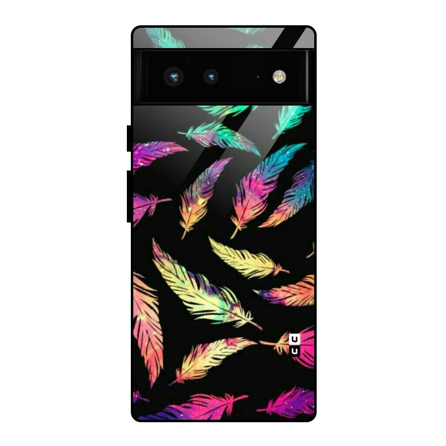 Bright Feathers Glass Back Case for Google Pixel 6