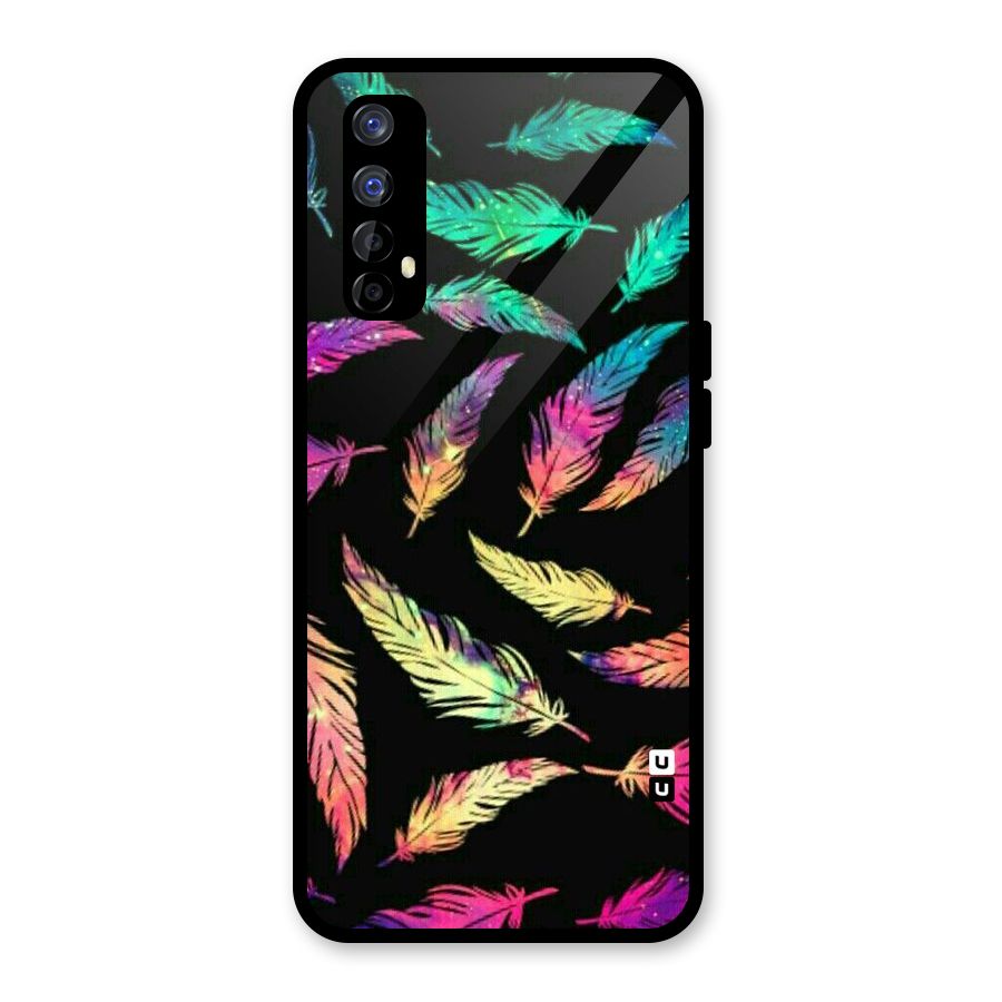 Bright Feathers Glass Back Case for Realme Narzo 20 Pro