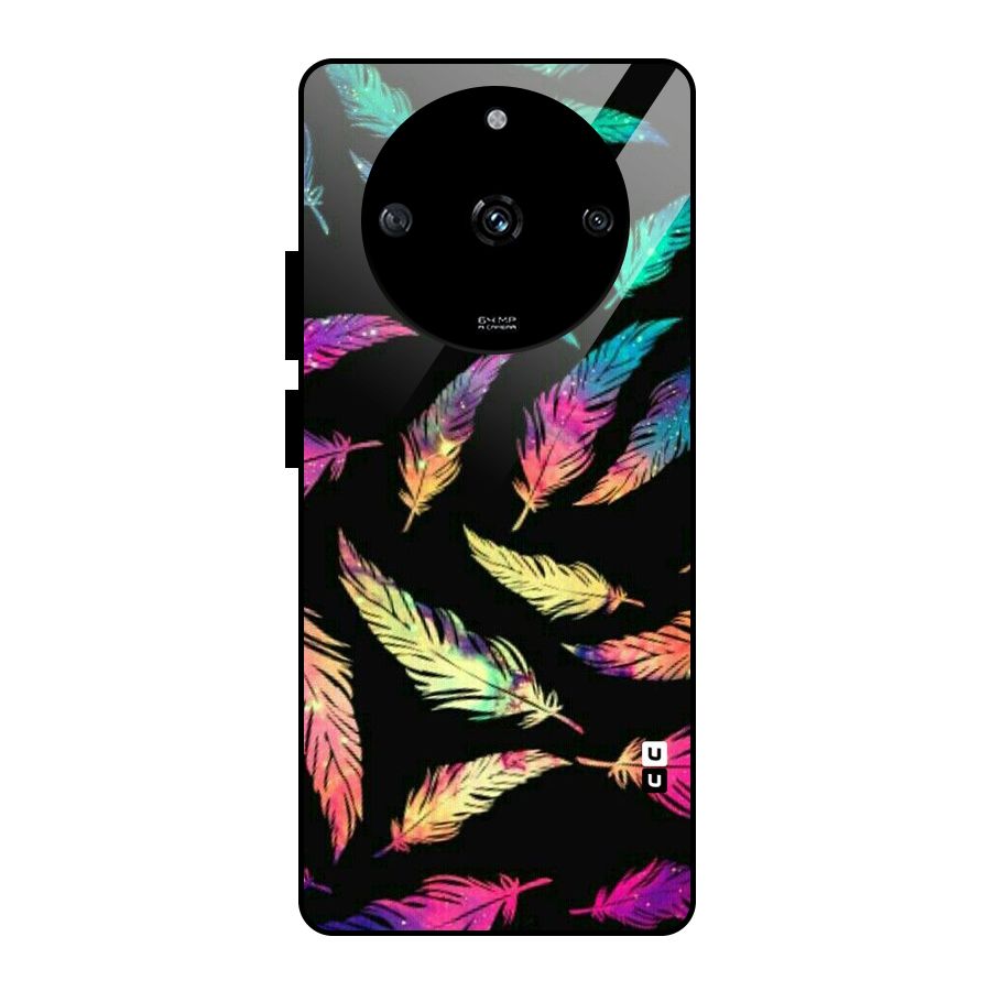 Bright Feathers Glass Back Case for Realme Narzo 60 5G