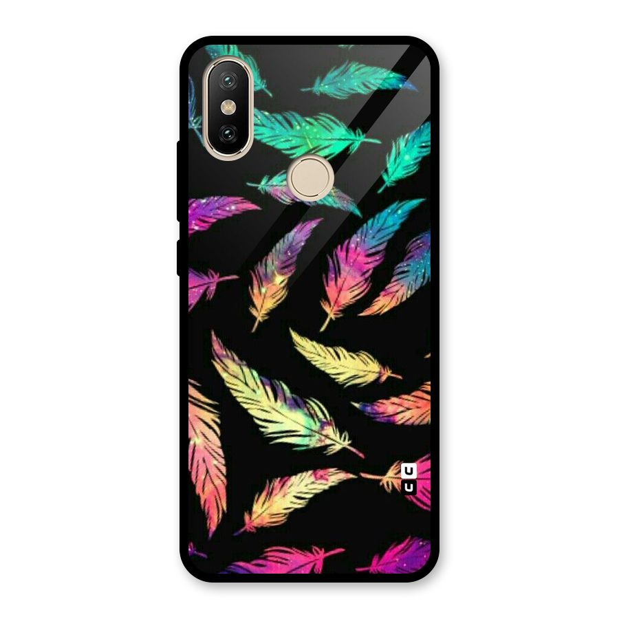 Bright Feathers Glass Back Case for Redmi A1