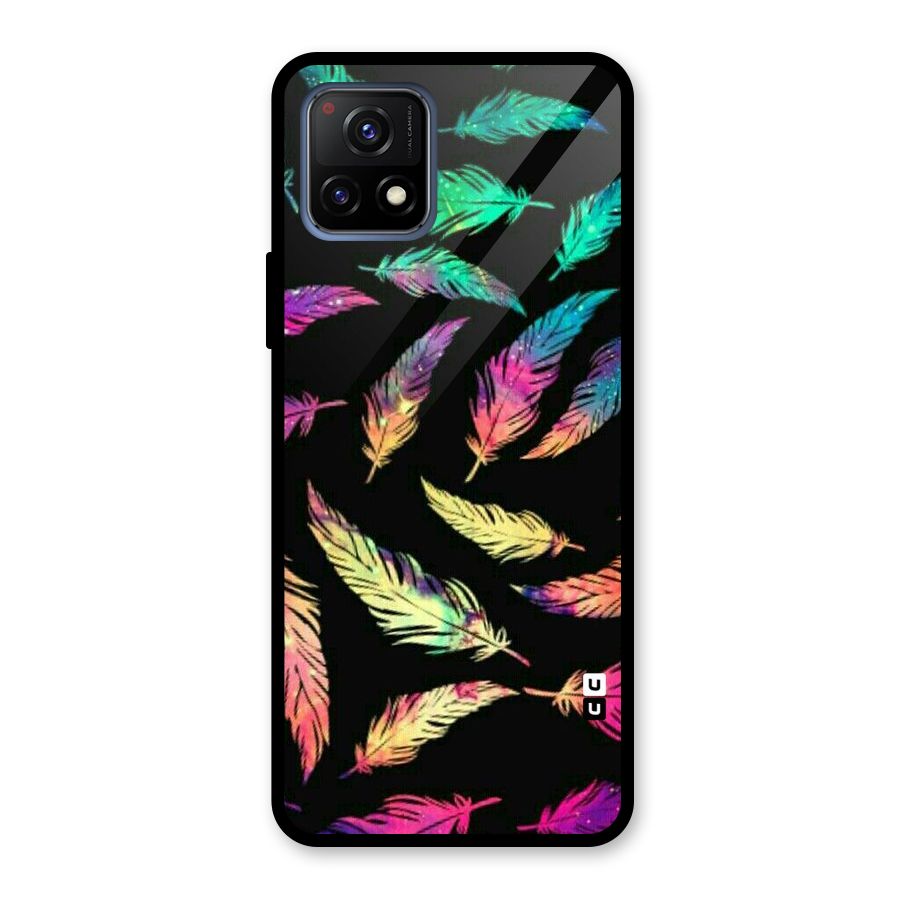 Bright Feathers Glass Back Case for Vivo Y72 5G