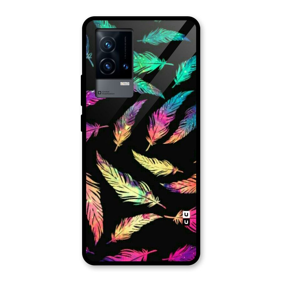 Bright Feathers Glass Back Case for iQOO 9 5G