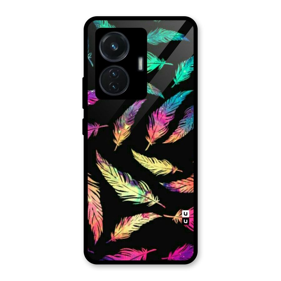 Bright Feathers Glass Back Case for iQOO Z6 44W