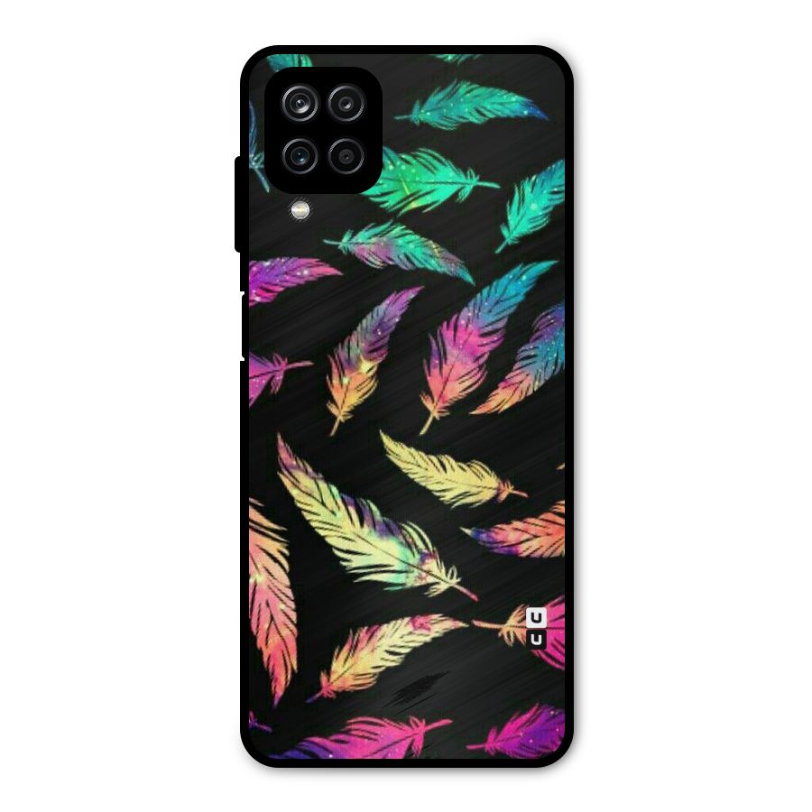 Bright Feathers Metal Back Case for Galaxy A12