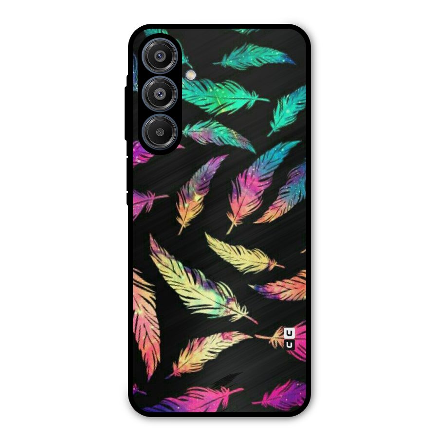 Bright Feathers Metal Back Case for Galaxy A16 5G