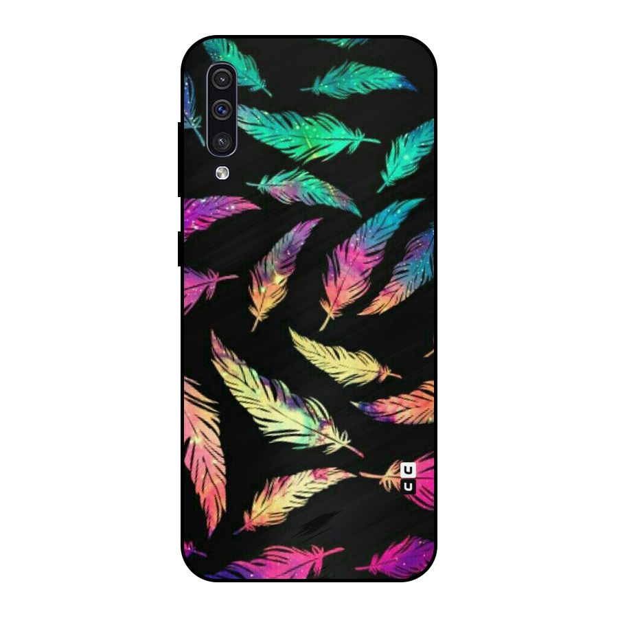 Bright Feathers Metal Back Case for Galaxy A30s
