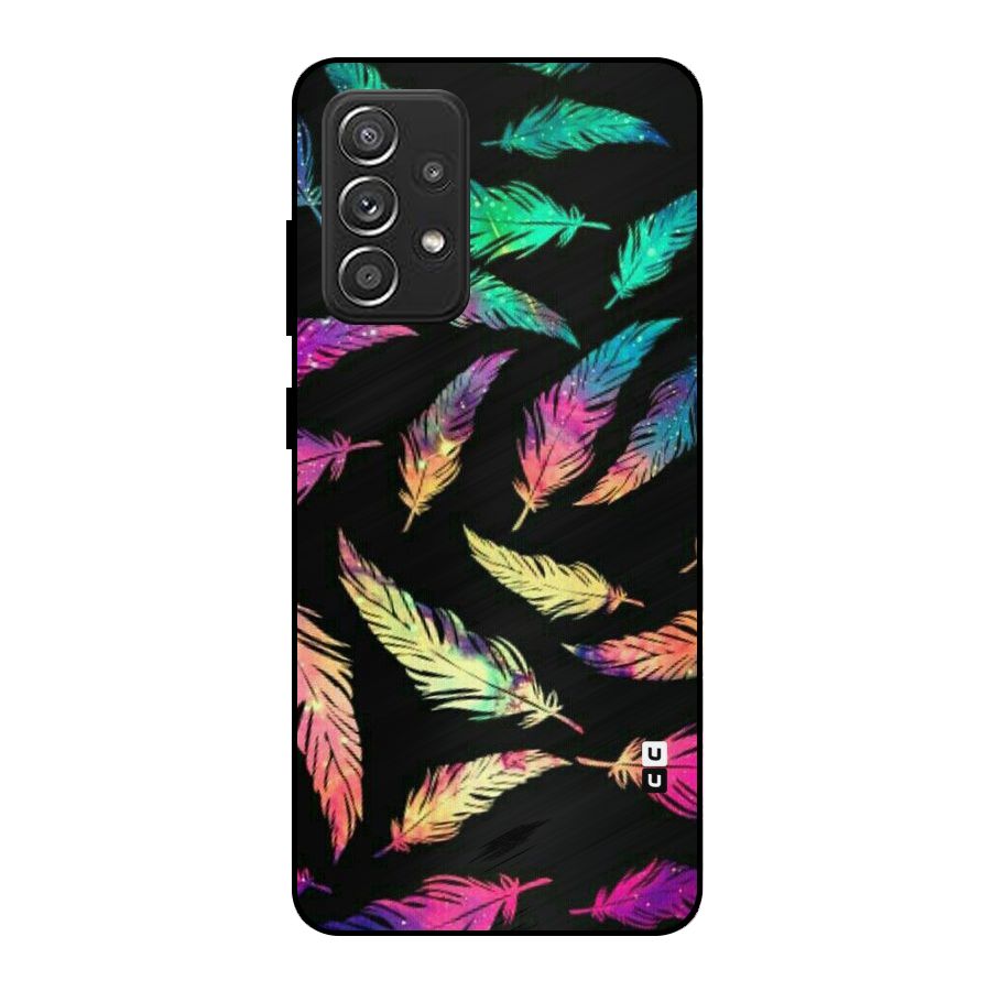 Bright Feathers Metal Back Case for Galaxy A52s 5G