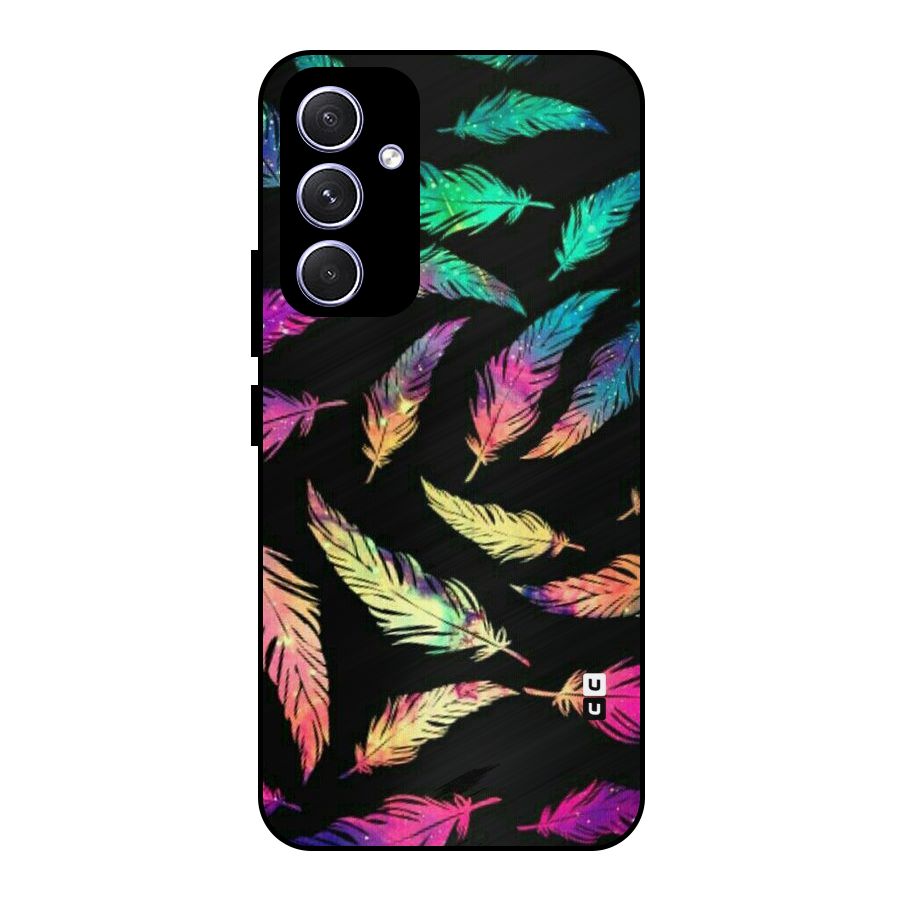 Bright Feathers Metal Back Case for Galaxy A54