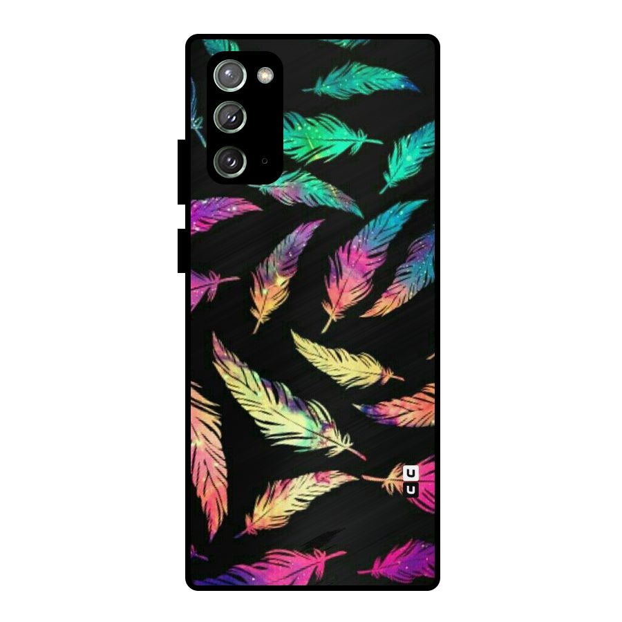 Bright Feathers Metal Back Case for Galaxy Note 20