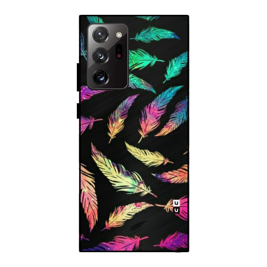 Bright Feathers Metal Back Case for Galaxy Note 20 Ultra