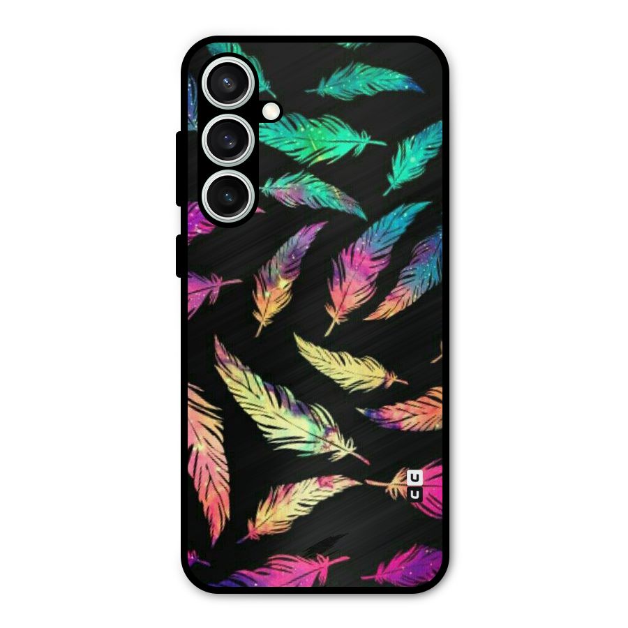 Bright Feathers Metal Back Case for Galaxy S23 FE