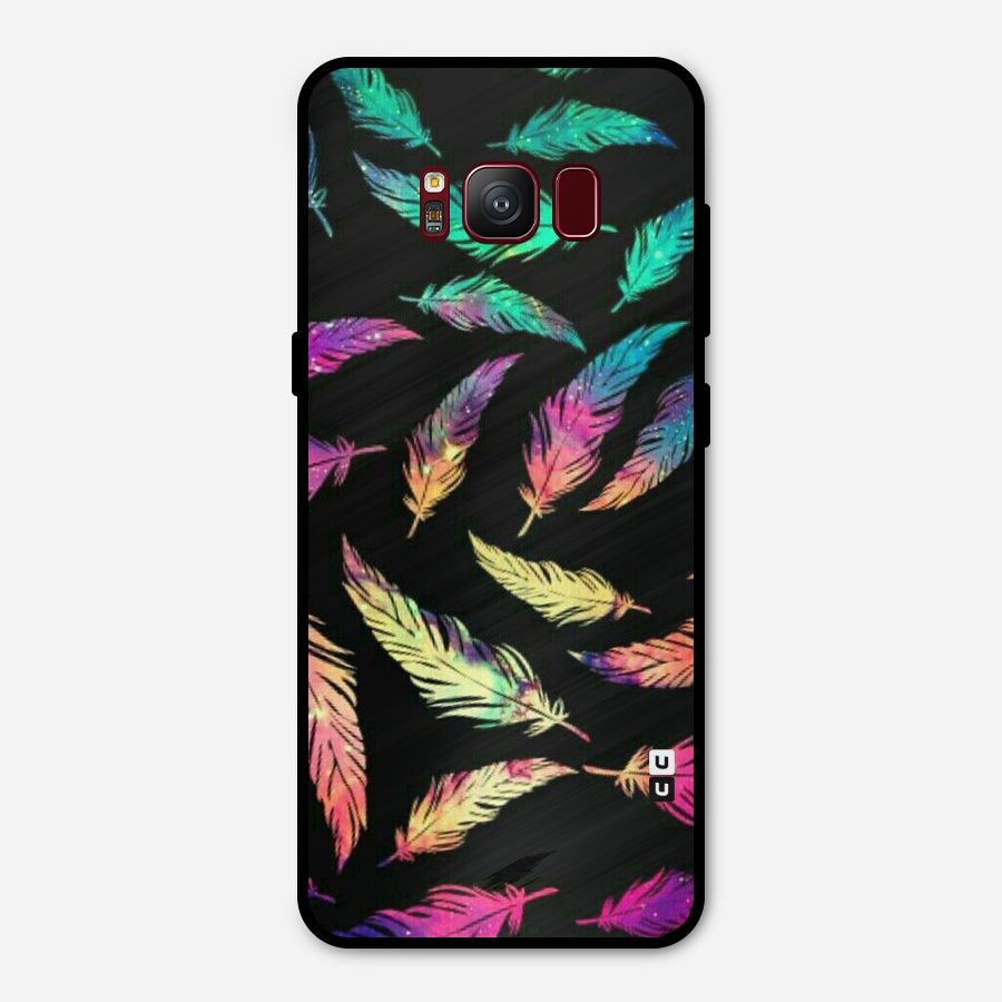 Bright Feathers Metal Back Case for Galaxy S8