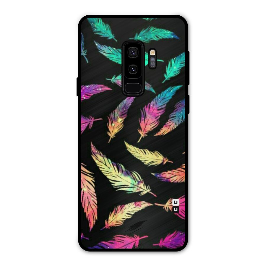 Bright Feathers Metal Back Case for Galaxy S9 Plus