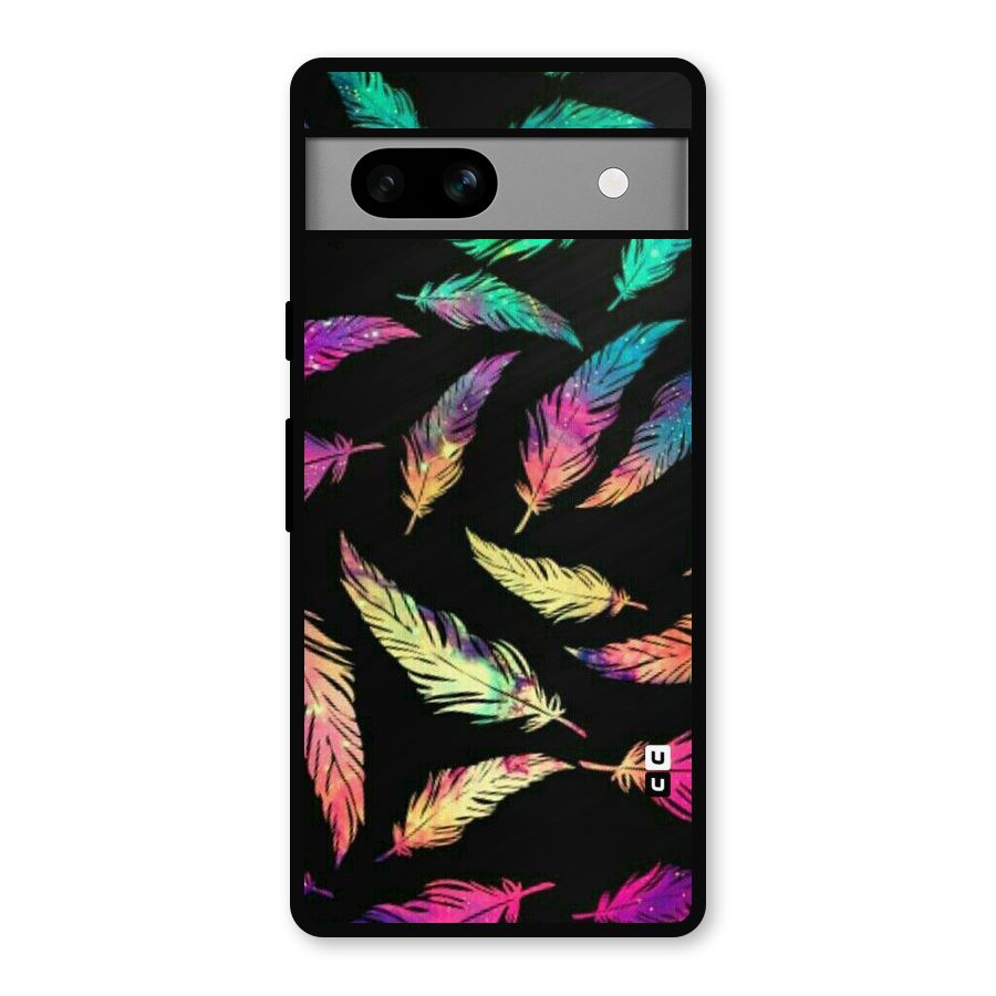 Bright Feathers Metal Back Case for Google Pixel 7a