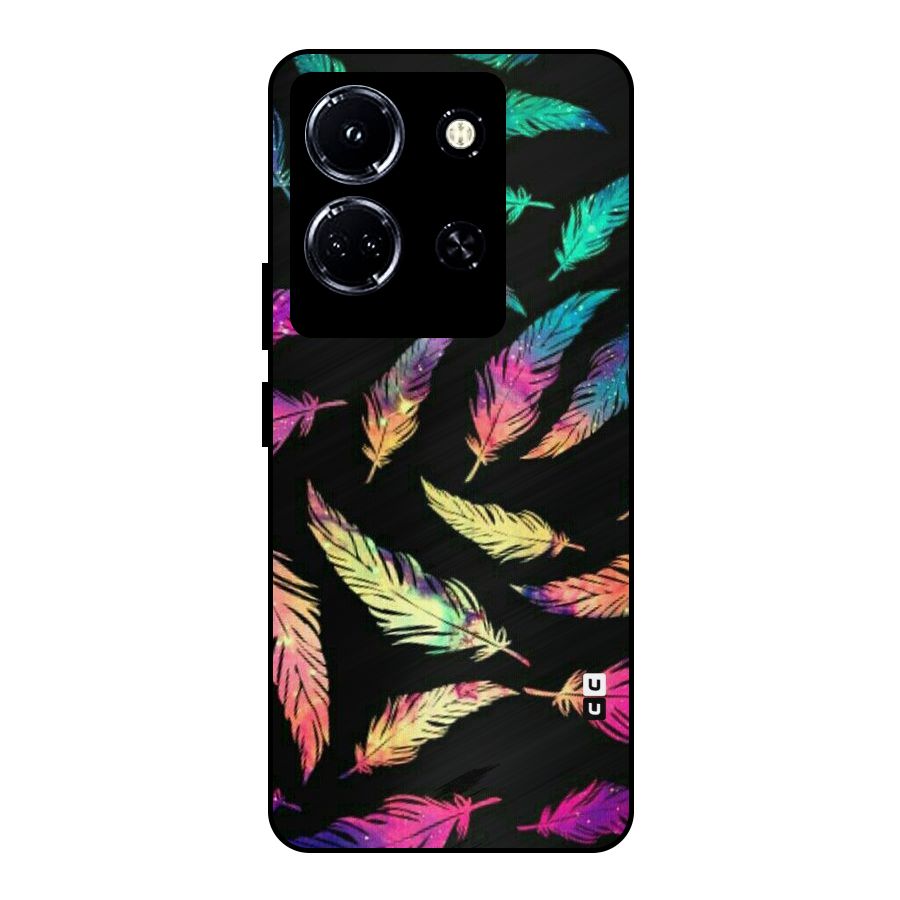 Bright Feathers Metal Back Case for Infinix Note 30 5G