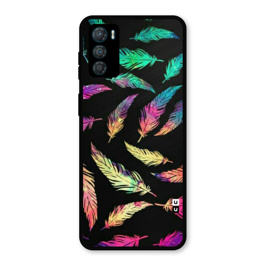 Bright Feathers Metal Back Case for Moto G42