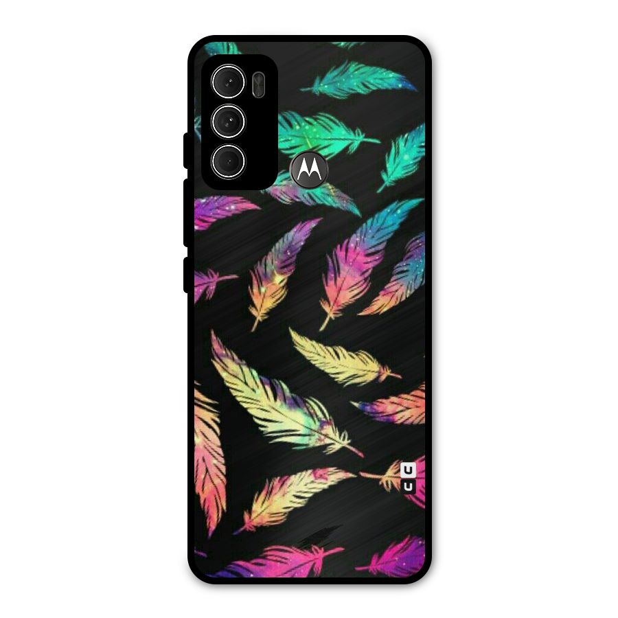 Bright Feathers Metal Back Case for Moto G60