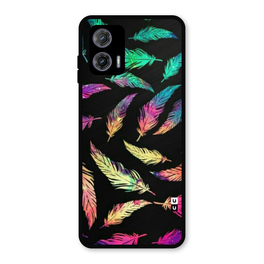 Bright Feathers Metal Back Case for Moto G73