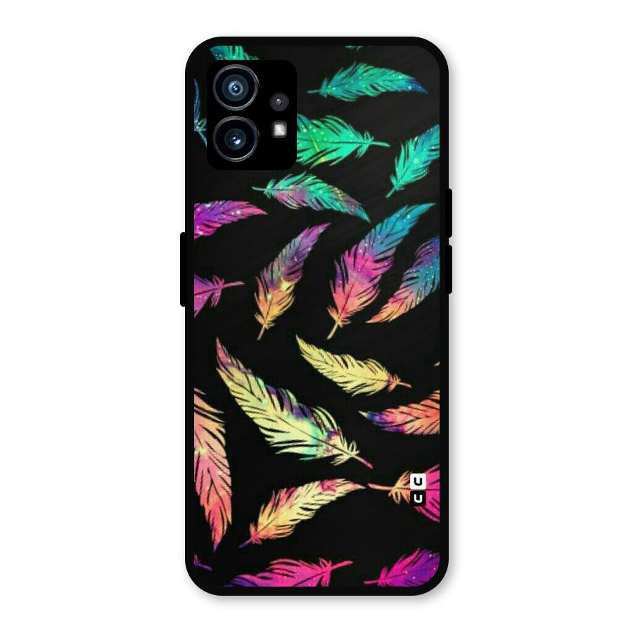 Bright Feathers Metal Back Case for Nothing Phone 1