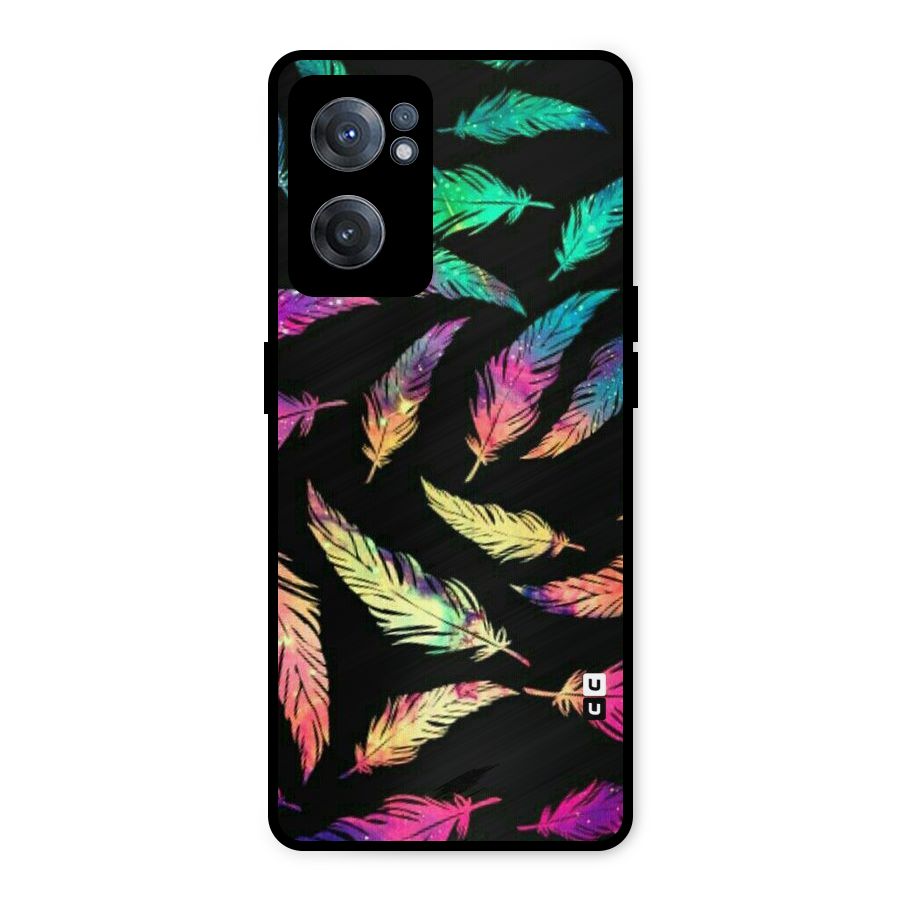 Bright Feathers Metal Back Case for OnePlus Nord CE 2 5G