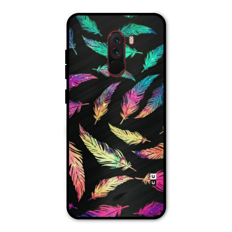 Bright Feathers Metal Back Case for Poco F1