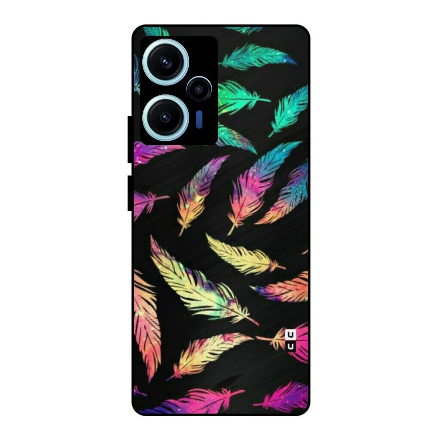 Bright Feathers Metal Back Case for Poco F5