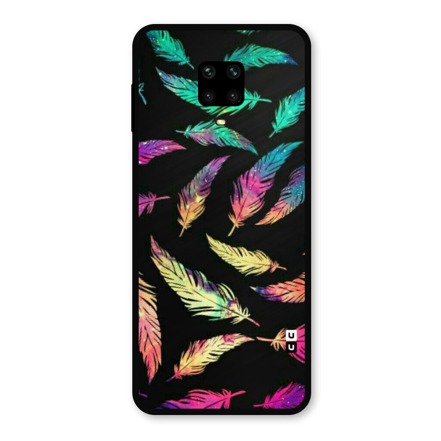 Bright Feathers Metal Back Case for Poco M2 Pro