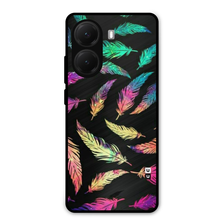 Bright Feathers Metal Back Case for Poco X7 Pro