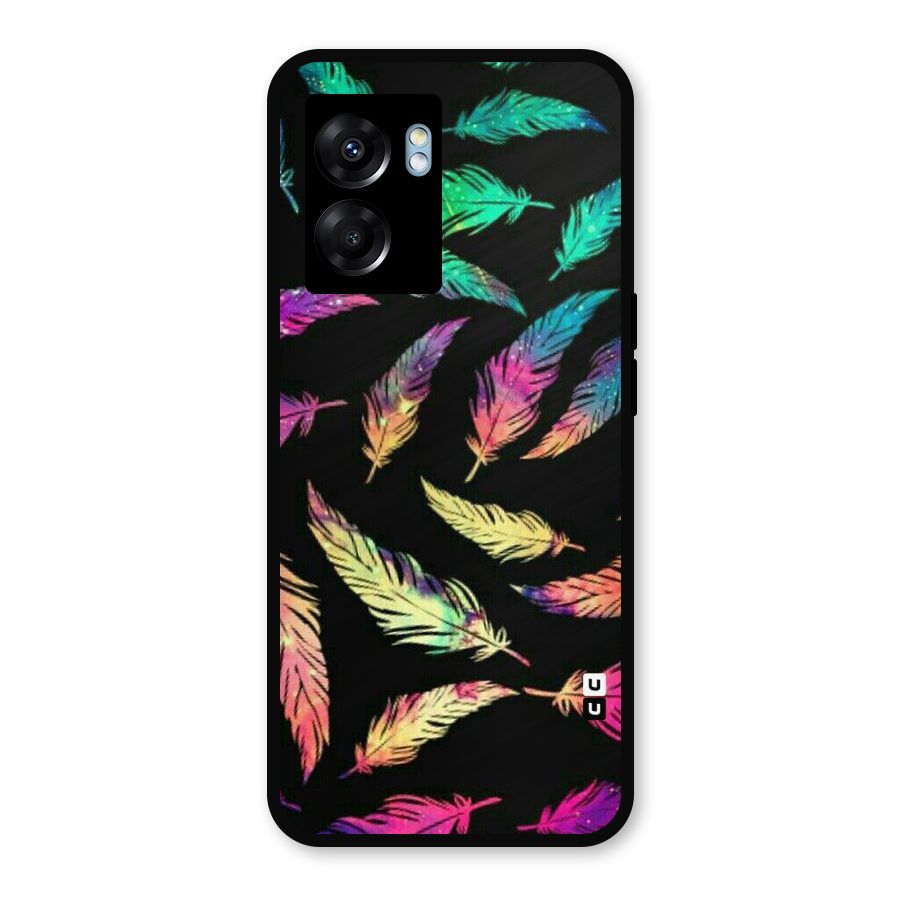 Bright Feathers Metal Back Case for Realme Narzo 50 5G