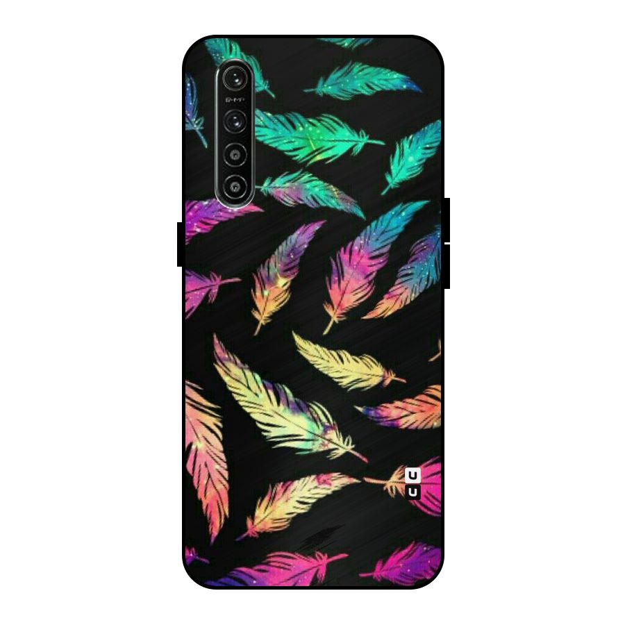 Bright Feathers Metal Back Case for Realme XT