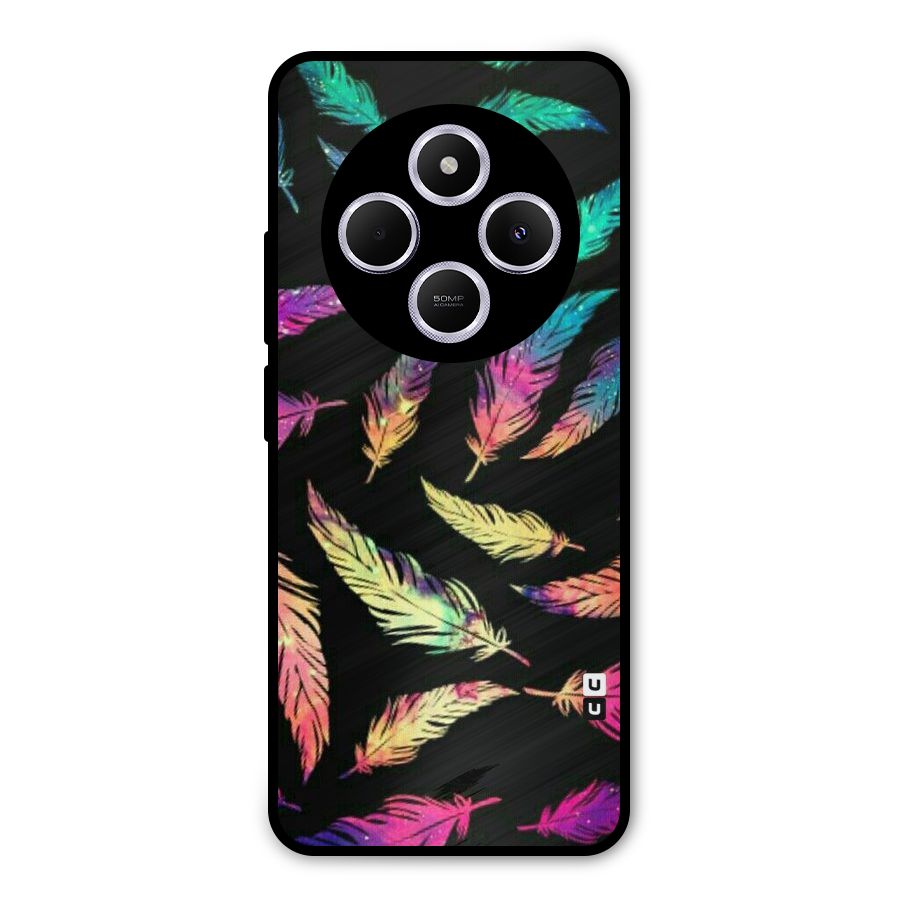 Bright Feathers Metal Back Case for Redmi 14C