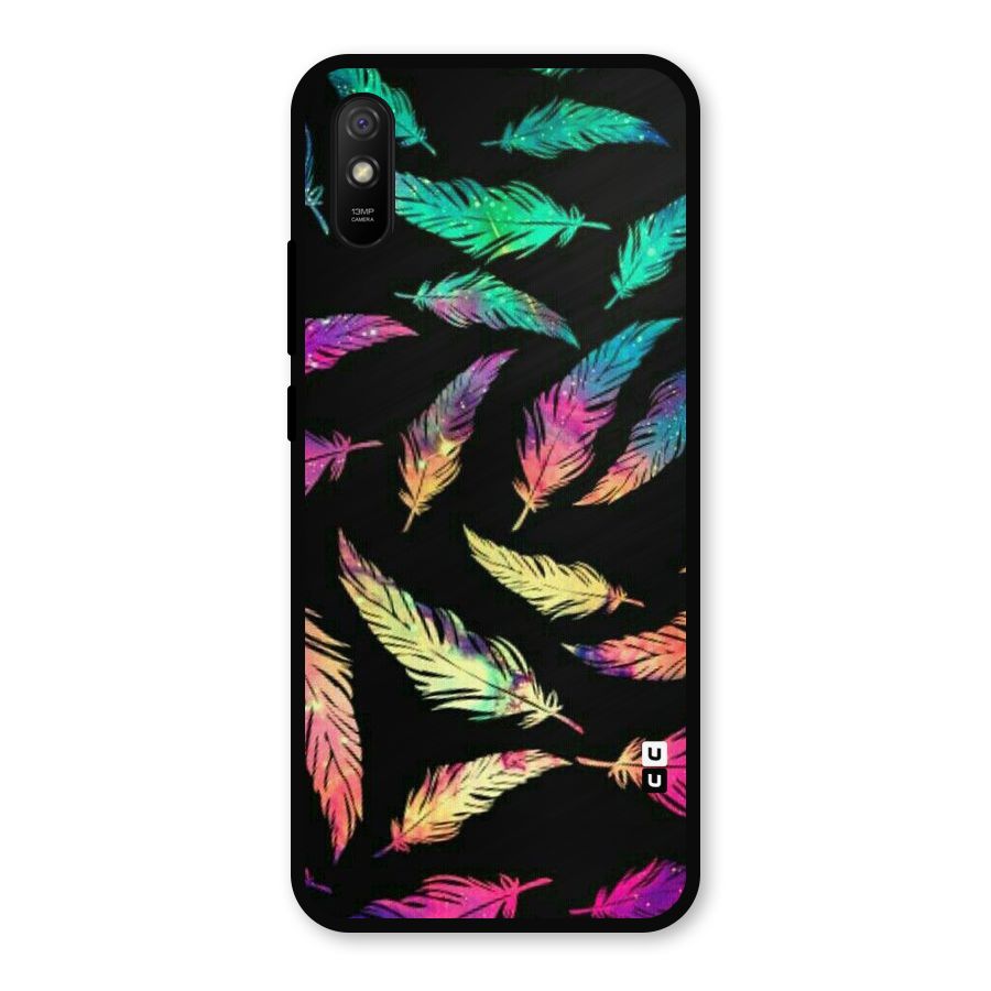 Bright Feathers Metal Back Case for Redmi 9i