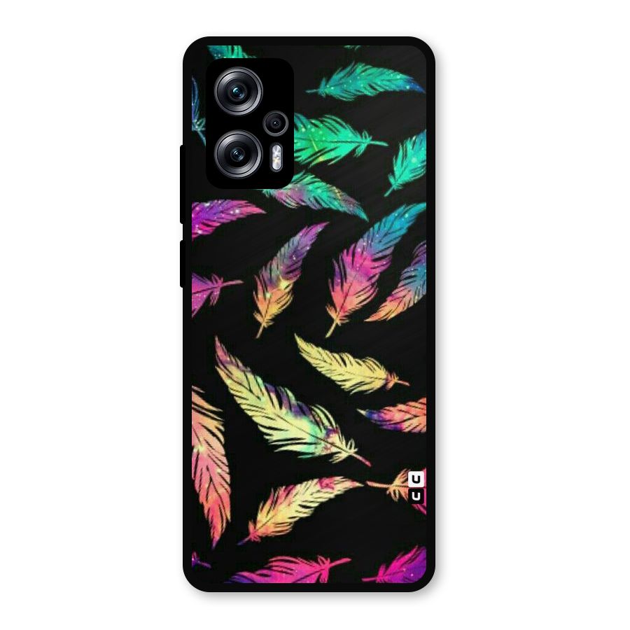 Bright Feathers Metal Back Case for Redmi K50i