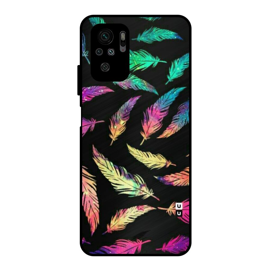 Bright Feathers Metal Back Case for Redmi Note 10